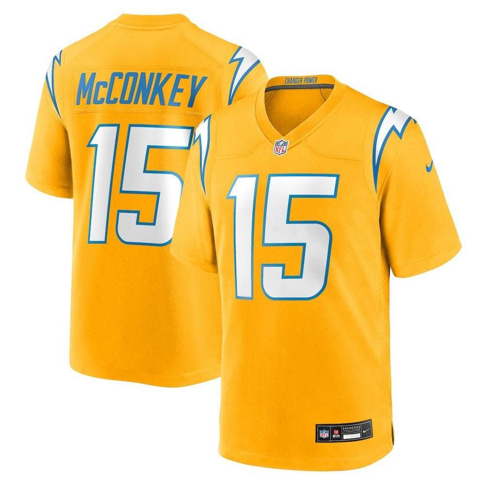 Nike Ladd McConkey Los Angeles Chargers Alternate Charger Power Game Player Jersey Gold