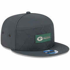Green Bay Packers New Era 2025 Sideline Cold Weather Split Panel 9FIFTY Snapback Hat Charcoal