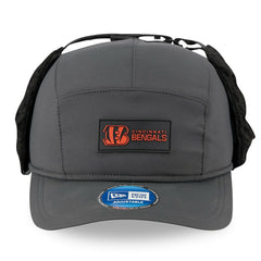 Cincinnati Bengals New Era 2025 Sideline Cold Weather Runner Dog Ear Adjustable Hat Charcoal