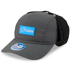 Detroit Lions New Era 2025 Sideline Cold Weather Runner Dog Ear Adjustable Hat Charcoal