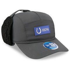 Indianapolis Colts New Era 2025 Sideline Cold Weather Runner Dog Ear Adjustable Hat Charcoal