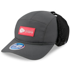 Kansas City Chiefs New Era 2025 Sideline Cold Weather Runner Dog Ear Adjustable Hat Charcoal