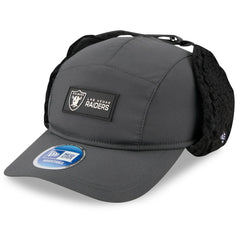 Las Vegas Raiders New Era 2025 Sideline Cold Weather Runner Dog Ear Adjustable Hat Charcoal
