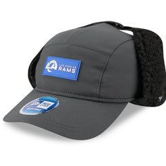 Los Angeles Rams New Era 2025 Sideline Cold Weather Runner Dog Ear Adjustable Hat Charcoal