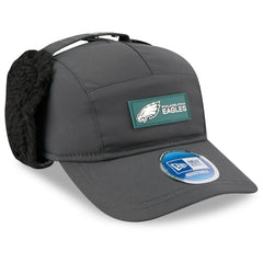 Philadelphia Eagles New Era 2025 Sideline Cold Weather Runner Dog Ear Adjustable Hat Charcoal