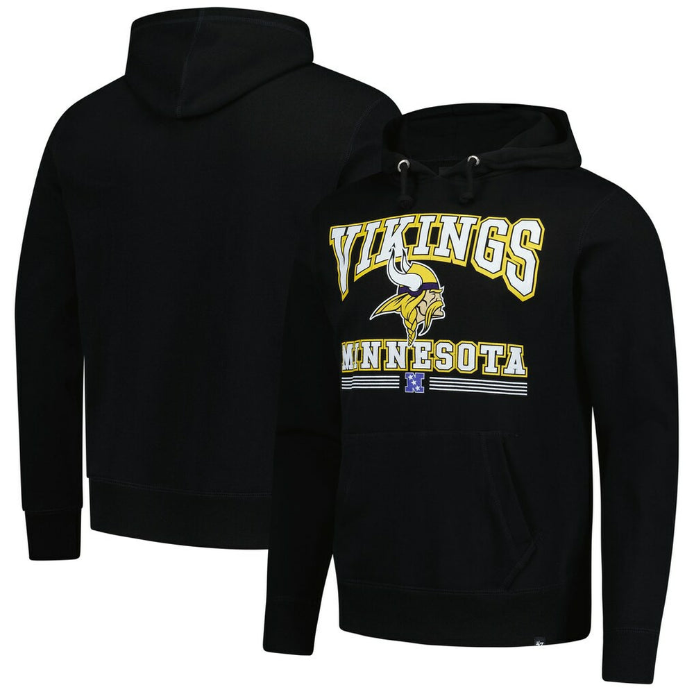 47 brand Minnesota Vikings '47 Packed House Headline Pullover Hoodie Black