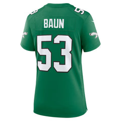 Nike Zack Baun Philadelphia Eagles Women's Alternate Game Jersey Kelly Green