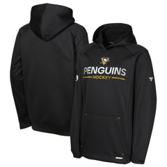 Pittsburgh Penguins Fanatics Youth Authentic Pro Rink Raglan Hoodie - Black - NHL 202634972