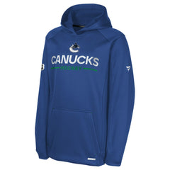 Vancouver Canucks Fanatics Youth Authentic Pro Rink Raglan Hoodie - Blue - NHL 202634991