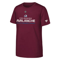 Colorado Avalanche Fanatics Youth Authentic Pro Wordmark T-Shirt - Burgundy - NHL 202635023