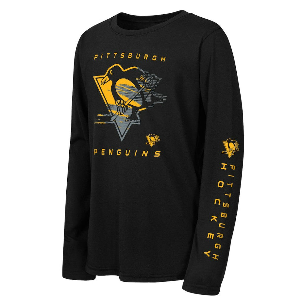 Pittsburgh Penguins Outerstuff Youth Seize the Win Long Sleeve T-Shirt - Black - NHL 202635043