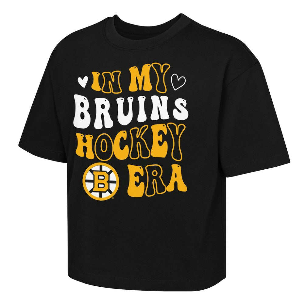 Boston Bruins Outerstuff Girls Youth In My Era Boxy T-Shirt - Black - NHL 202635108