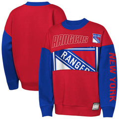 New York Rangers Outerstuff Youth Impact Player Sweatshirt - Red/Blue - NHL 202635174