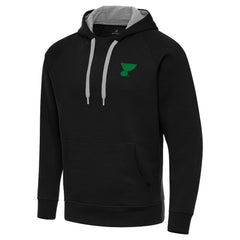 St. Louis Blues Antigua St. Patrick's Day Victory Pullover Hoodie - Black - NHL 202635222