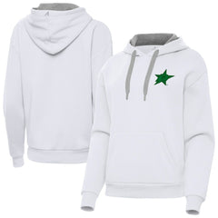 Dallas Stars Antigua Women's St. Patrick's Day Victory Pullover Hoodie - White - NHL 202635246