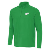 Detroit Red Wings Antigua St. Patrick Intent Quarter-Zip Pullover Top - Kelly Green - NHL 202635305