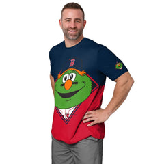 Boston Red Sox FOCO Big Logo Mascot T-Shirt - Navy/Red - MLB on Sale