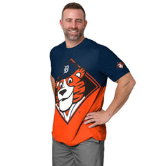 Detroit Tigers FOCO Big Logo Mascot T-Shirt - Navy/Orange - MLB Lifestyle