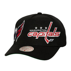 Washington Capitals Mitchell & Ness Busted Logo Wordmark Wrap-Around Pro Pinch Adjustable Hat - Black - NHL 202641035