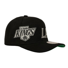 Los Angeles Kings Mitchell & Ness Busted Logo Wordmark Wrap-Around Pro Pinch Adjustable Hat - Black - NHL 202641038