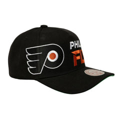 Philadelphia Flyers Mitchell & Ness Busted Logo Wordmark Wrap-Around Pro Pinch Adjustable Hat - Black - NHL 202641044