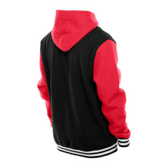 Detroit Red Wings New Era Full-Snap Fleece Hoodie Jacket - Black/Red - NHL 202641114