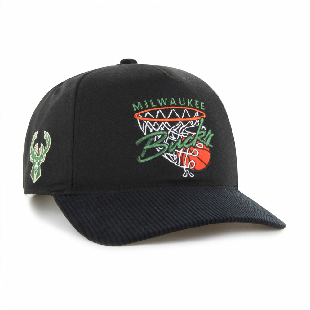 Milwaukee Bucks '47 Nothing But Net Hitch Adjustable Hat Black | 47 brand Lifestyle