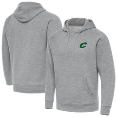 Cleveland Cavaliers Antigua St. Patrick's Day Victory Raglan Pullover Hoodie Heather Gray