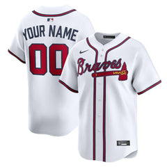 Atlanta Braves Nike Home Limited Custom Jersey - White - Nike on Sale
