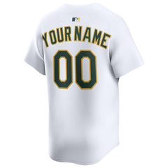 Athletics Nike Home Limited Custom Jersey - White - Nike Discount