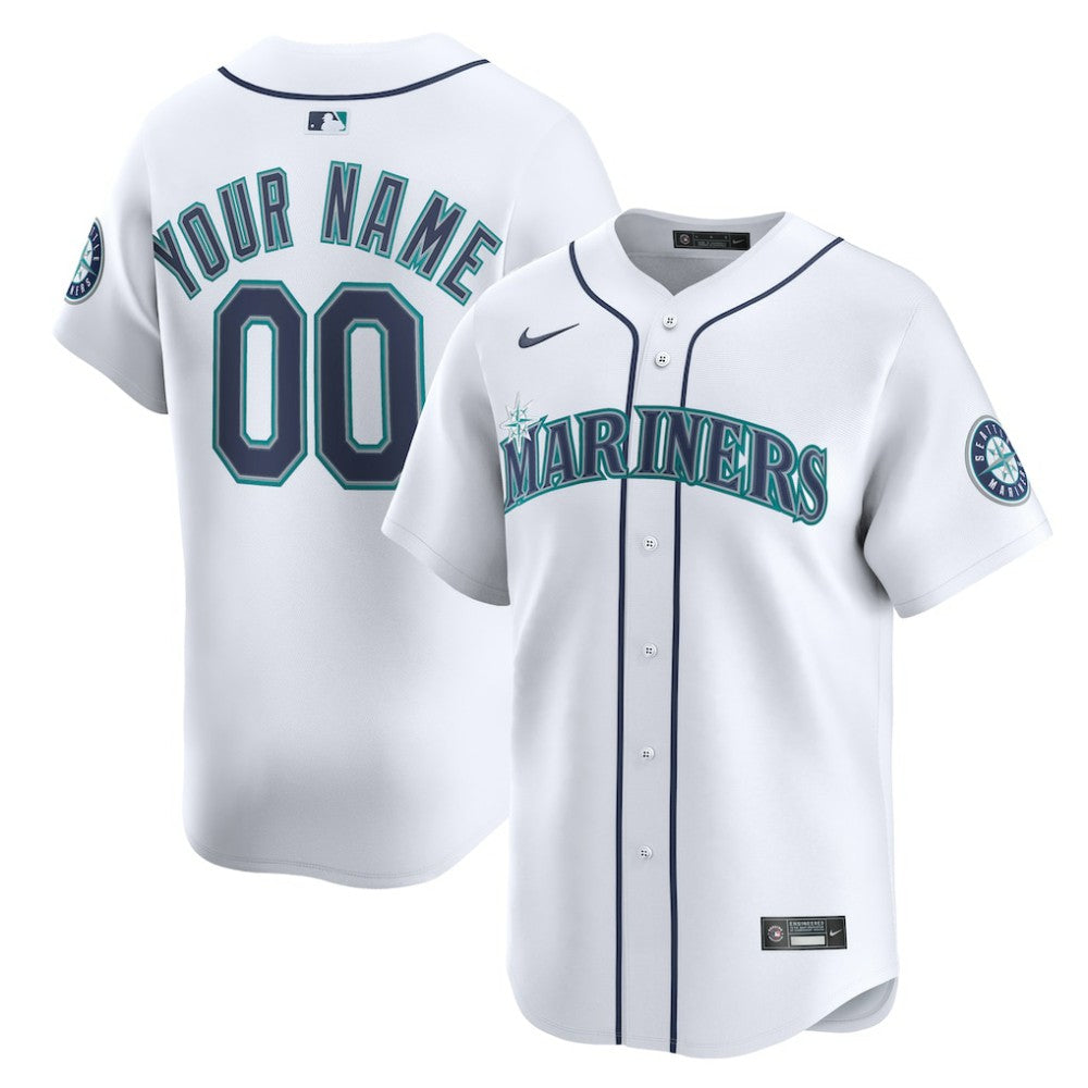 Seattle Mariners Nike Home Limited Custom Jersey - White - Nike Sale