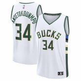Giannis Antetokounmpo Milwaukee Bucks Fast Break Replica Player Jersey Association Edition White | Fanatics Lifestyle