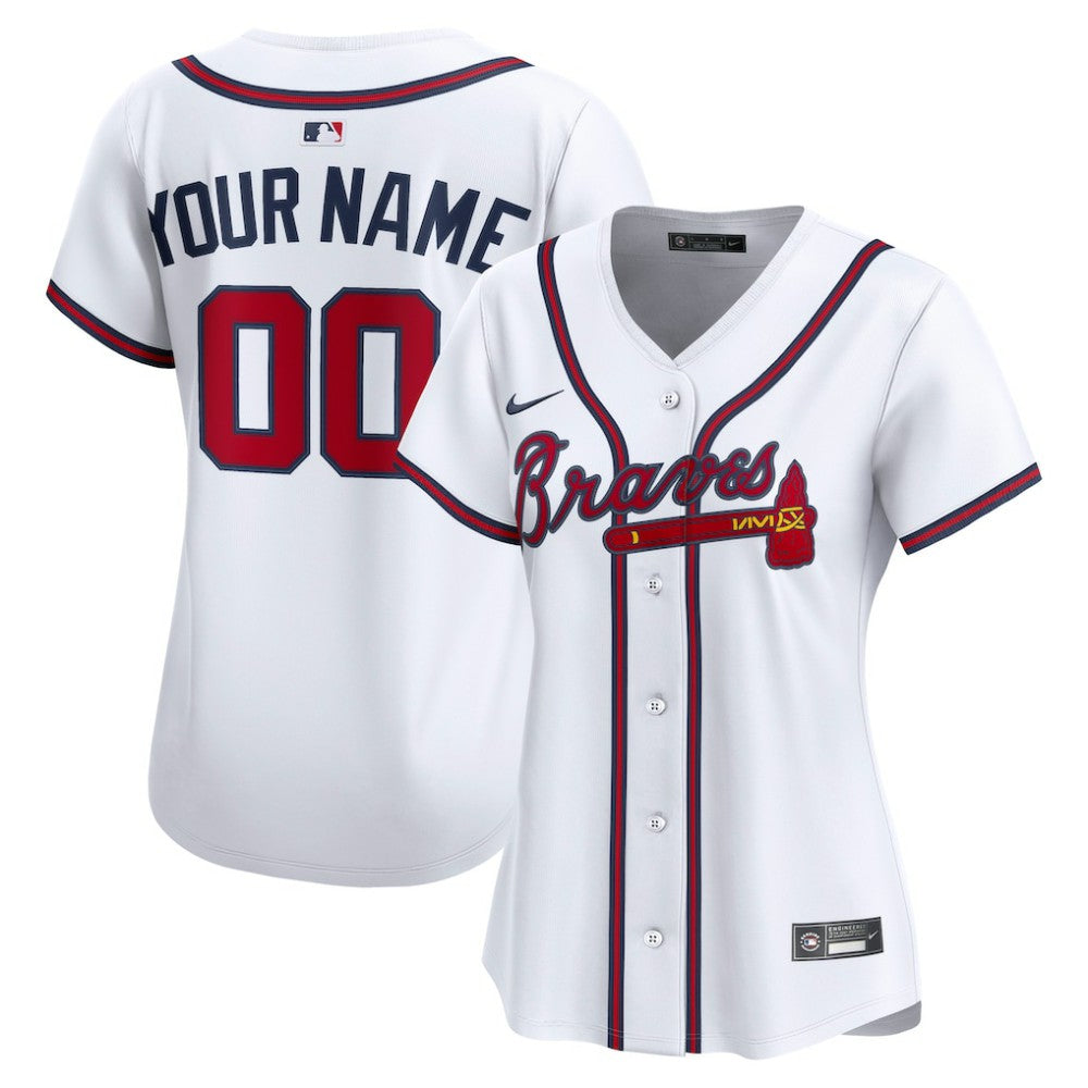 Atlanta Braves Nike Women's Home Limited Custom Jersey - White - Nike Discount