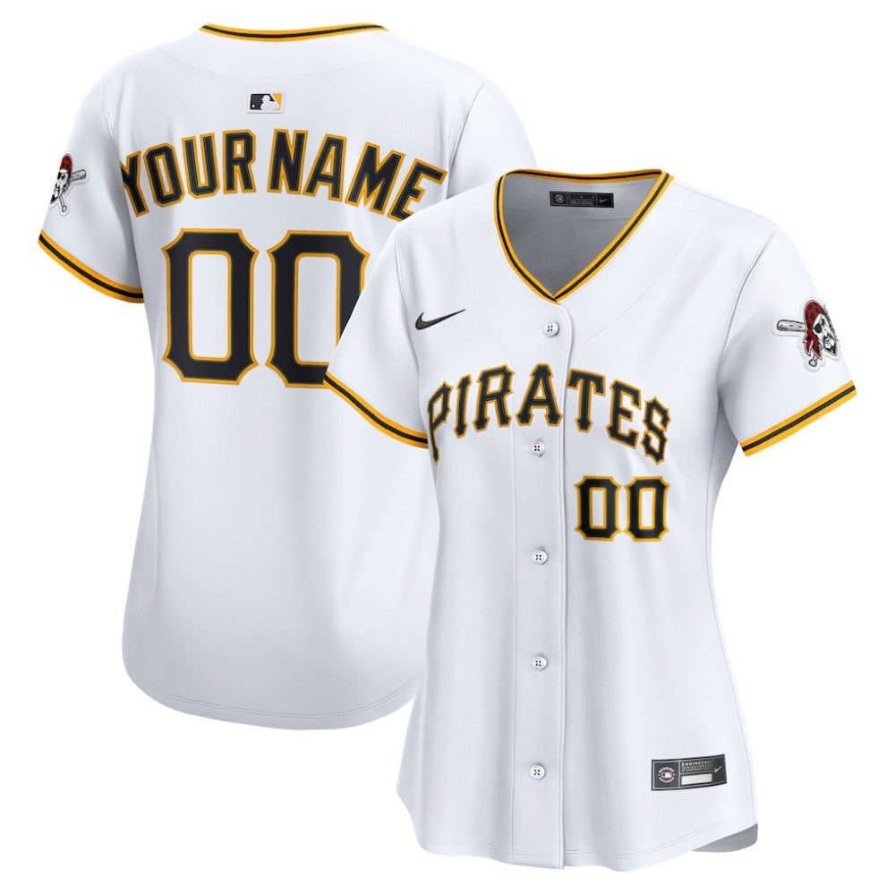 Pittsburgh Pirates Nike Women's Home Limited Custom Jersey - White - Nike Sale