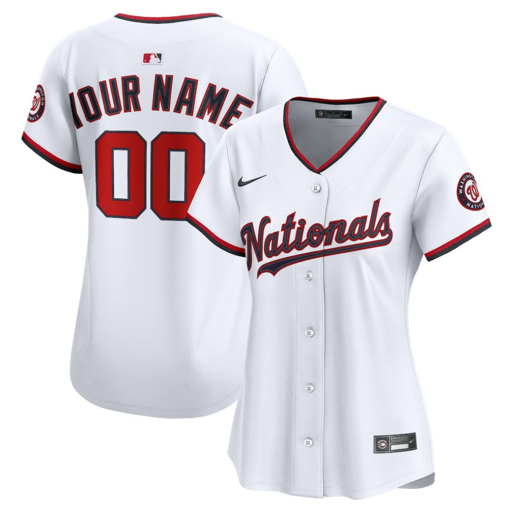 Washington Nationals Nike Women's Home Limited Custom Jersey - White - Nike Sale