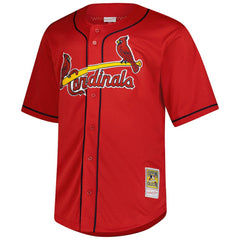 Mark McGwire St. Louis Cardinals Mitchell & Ness Big & Tall Cooperstown Mesh Batting Practice Jersey - Red - Mitchell & Ness Sale