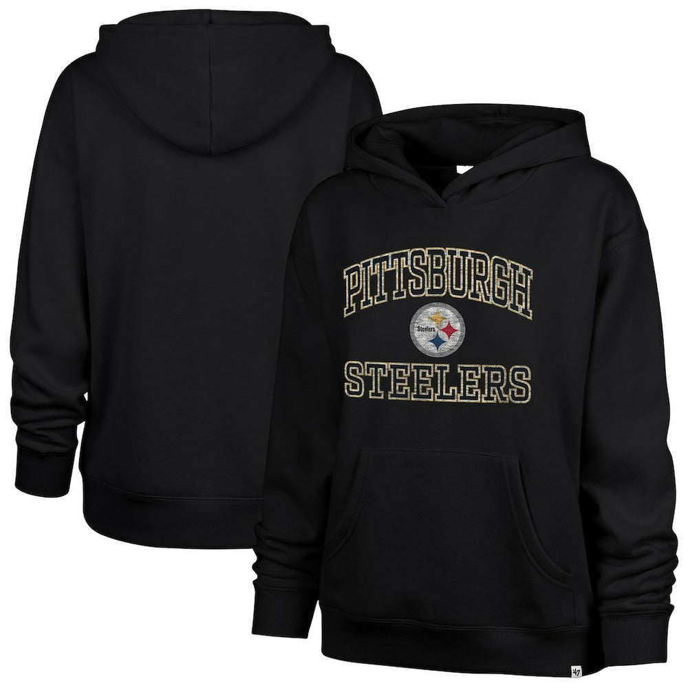 47 brand Pittsburgh Steelers '47 Women's Clarity Naomi Hoodie Black