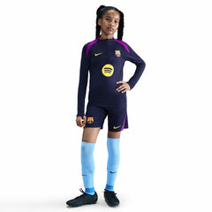 Barcelona Youth 2025/26 Strike Drill Quarter-Zip Dri-FIT Long Sleeve Top Navy - Nike Discount