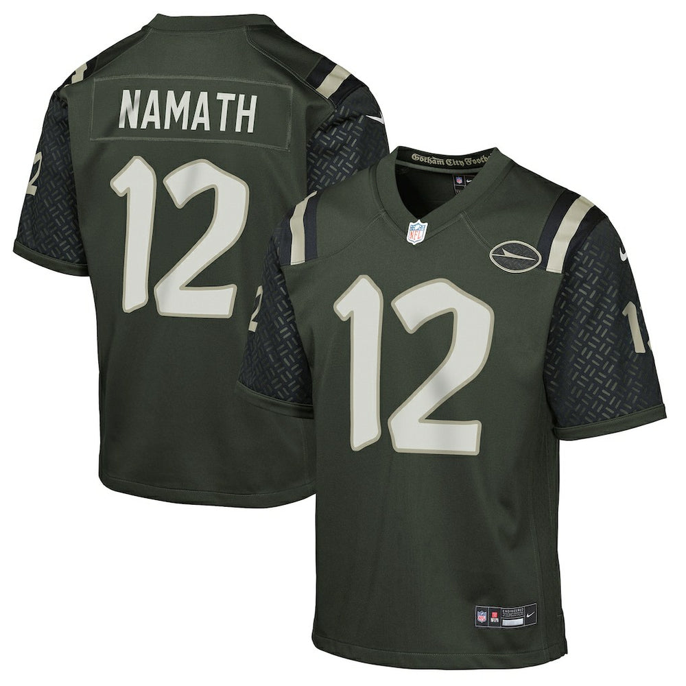 Nike Joe Namath New York Jets Youth 2025 Rivalries Collection Retired Player Game Jersey Gotham Green