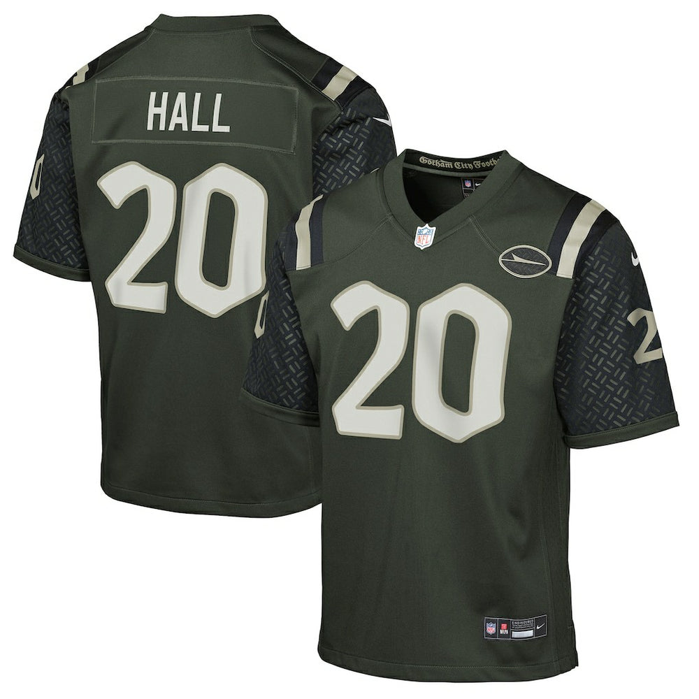 Nike Breece Hall New York Jets Youth 2025 Rivalries Collection Game Jersey Gotham Green
