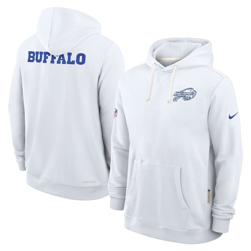 Nike Buffalo Bills 2025 Rivalries Collection Standard Issue Sideline Dri-FIT Hoodie White