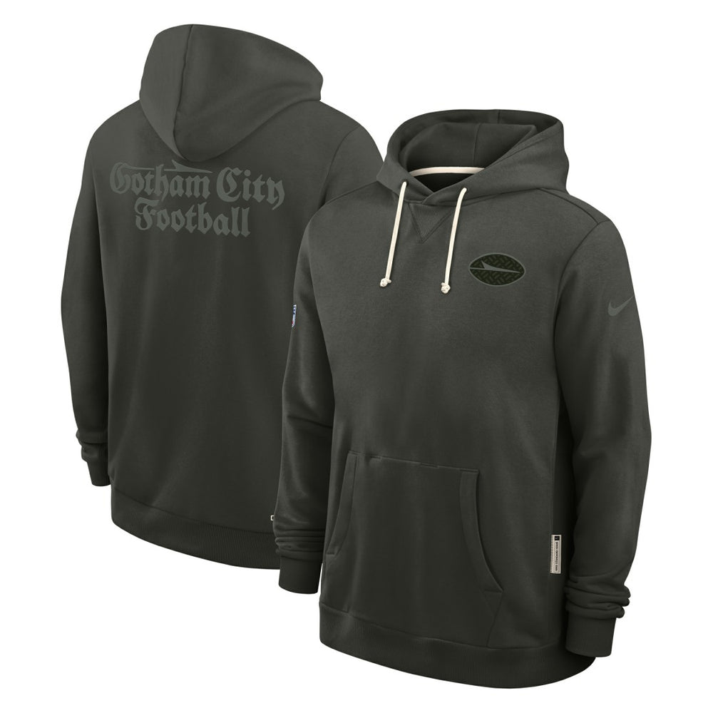 Nike New York Jets 2025 Rivalries Collection Standard Issue Sideline Dri-FIT Hoodie Gotham Green
