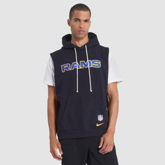 Nike Los Angeles Rams 2025 Rivalries Collection Standard Issue Sideline Dri-FIT Sleeveless Hoodie Midnight Blue