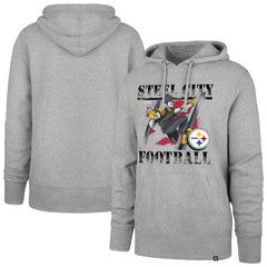 47 brand Pittsburgh Steelers '47 Regional Headline Pullover Hoodie Gray