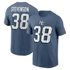 Nike Rhamondre Stevenson New England Patriots 2025 Rivalries Collection Player Name & Number T-Shirt Storm Blue