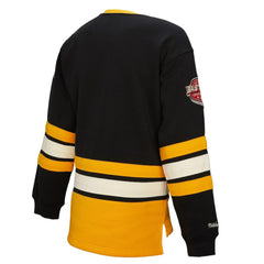 Pittsburgh Penguins Mitchell & Ness Women's Heritage Lace-Up Pullover Sweatshirt - Black - NHL 202660264
