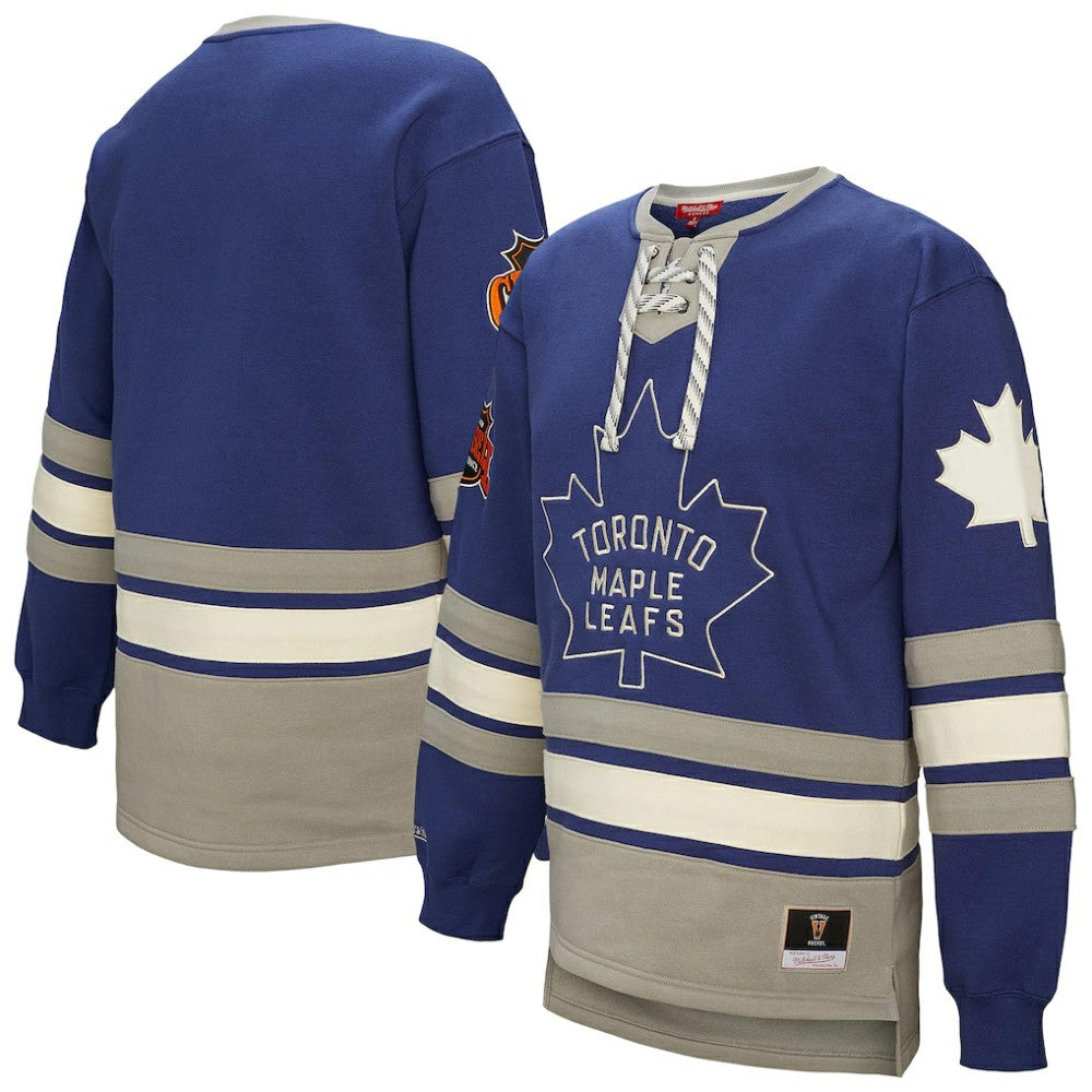 Toronto Maple Leafs Mitchell & Ness Women's Heritage Lace-Up Pullover Sweatshirt - Blue - NHL 202660266