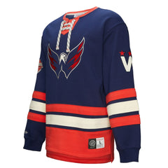Washington Capitals Heritage Lace-Up Pullover Sweatshirt - Navy - NHL 202660273