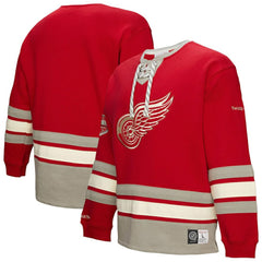 Detroit Red Wings Heritage Lace-Up Pullover Sweatshirt - Red - NHL 202660277