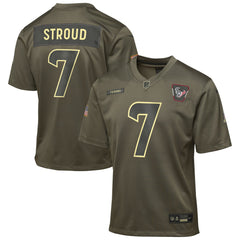 Nike C.J. Stroud Houston Texans Youth 2025 Salute to Service Game Jersey Olive